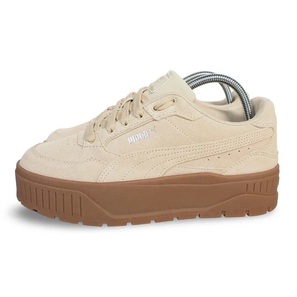 Puma Karmen II Idol Suede Platform Sneakers Womens 9 Beige Brown 397462-01